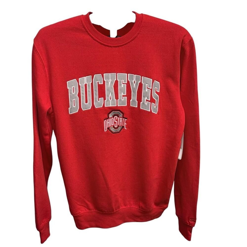 Colosseum Ohio State Buckeyes Crewneck Sweatshirt Men’s Small Red NWT NCAA